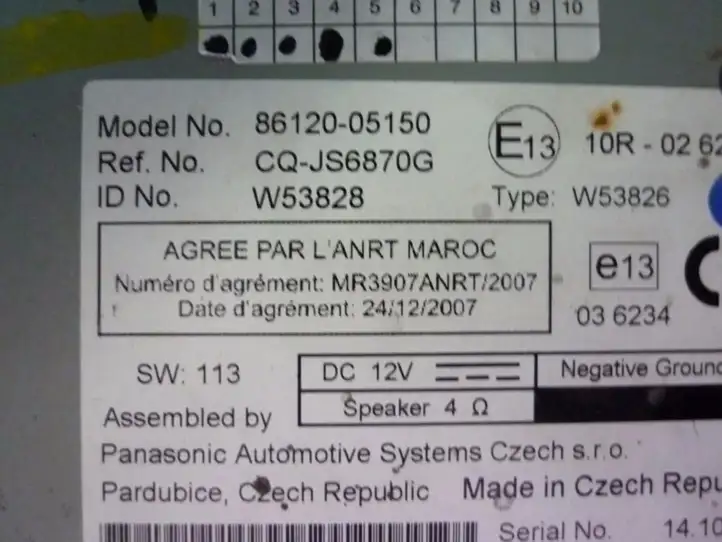 Toyota Avensis T270 (2009 - 2012) 8612005150 Магнитола / мультимедийная система — фото 3