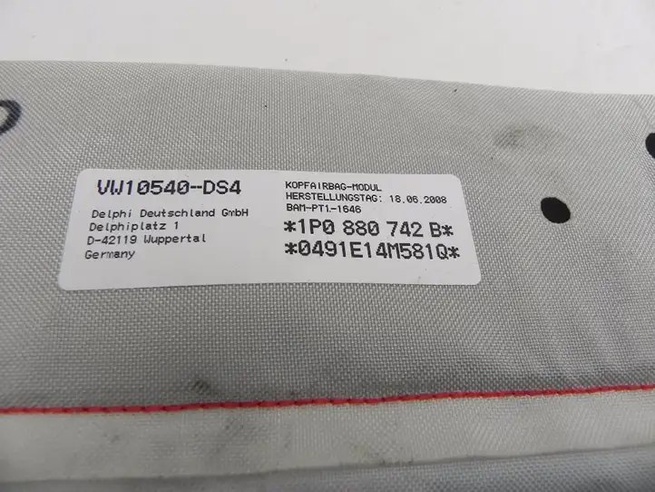 Seat Leon (1P) (2005 - 2012) 1P0880742B Боковая подушка безопасности шторка — фото 2