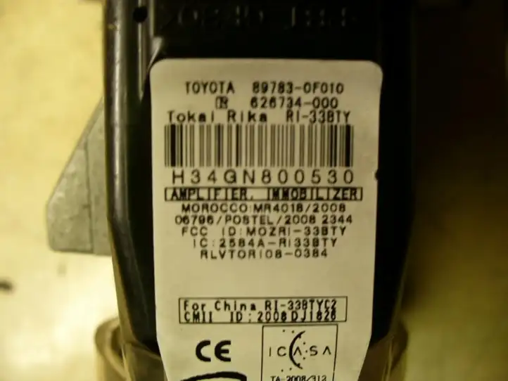 Toyota Verso (2009 - 2012) 897830F010 Замок зажигания — фото 4