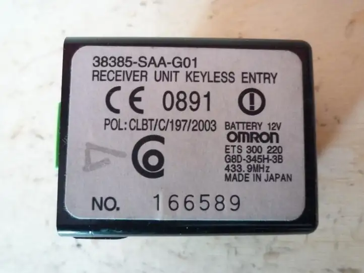 Honda FR-V (2004 - 2009) 38385SAAG01 Блок бесключевого доступа — фото 3