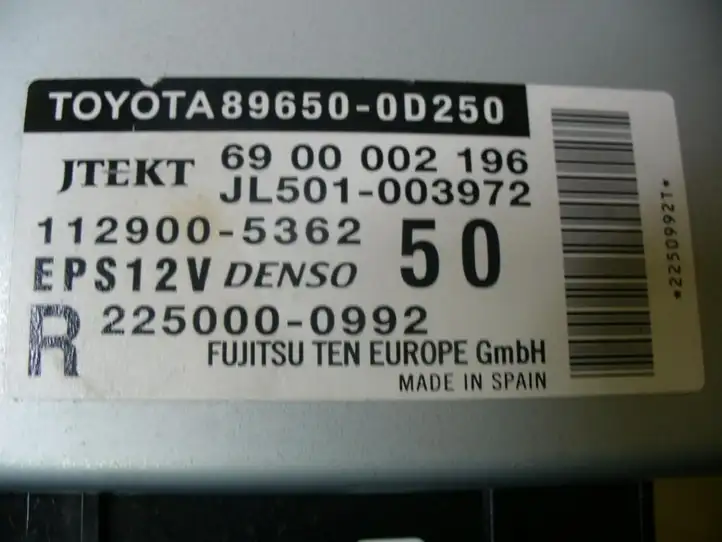 Toyota Yaris (2009 - 2012) 896500D250 Блок управления усилителем руля — фото 3