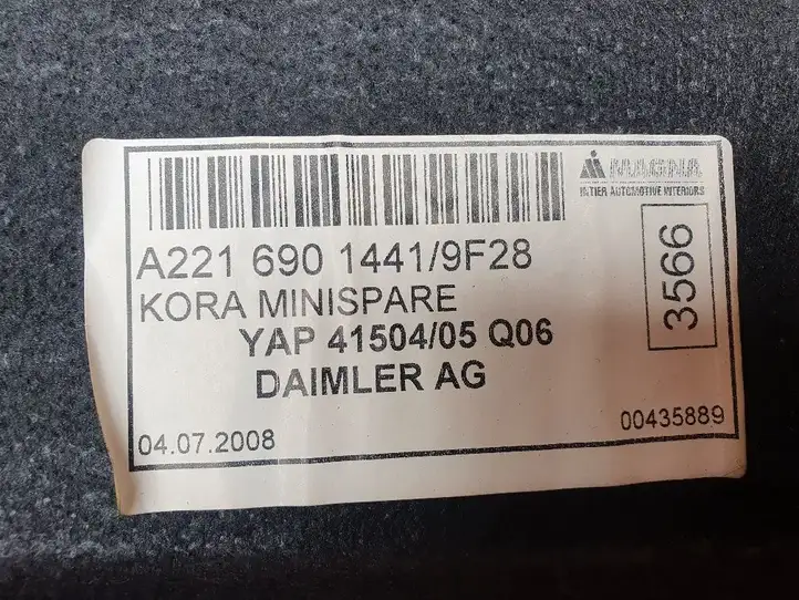 Mercedes-Benz S W221 (2005 - 2013) A2216901441 Пол багажника — фото 2