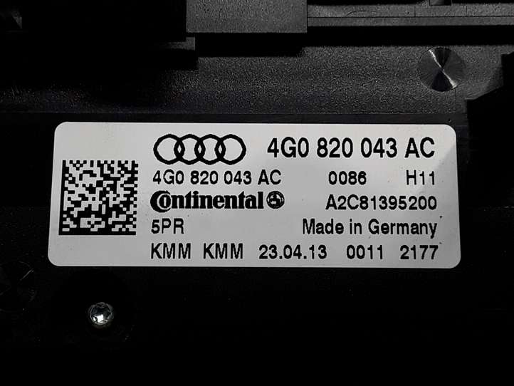 Audi A6 (2011 - 2014)  4G0820043AC Блок управления кондиционера воздуха / климата/ печки (в салоне)
