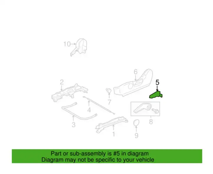 Subaru Outback (2003 - 2007) 64143AG01AJC Ручка регулировки сиденья — фото 3