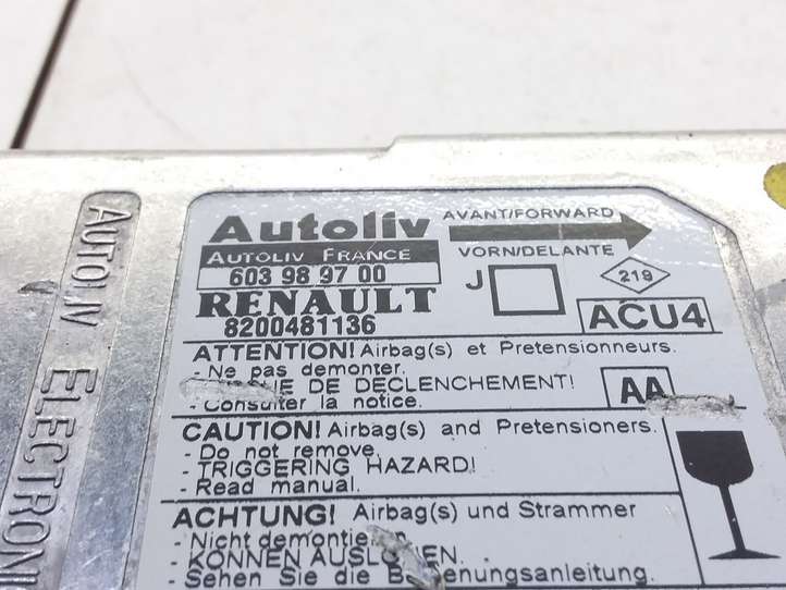 Renault Scenic II -  Grand scenic II (2003 - 2006)  8200481136 Блок управления надувных подушек