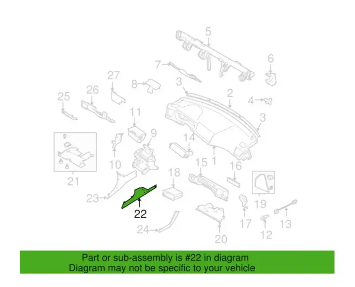 Subaru Outback (2003 - 2007) 66073AG10CWA Центральная отделка панели приборов — фото 3