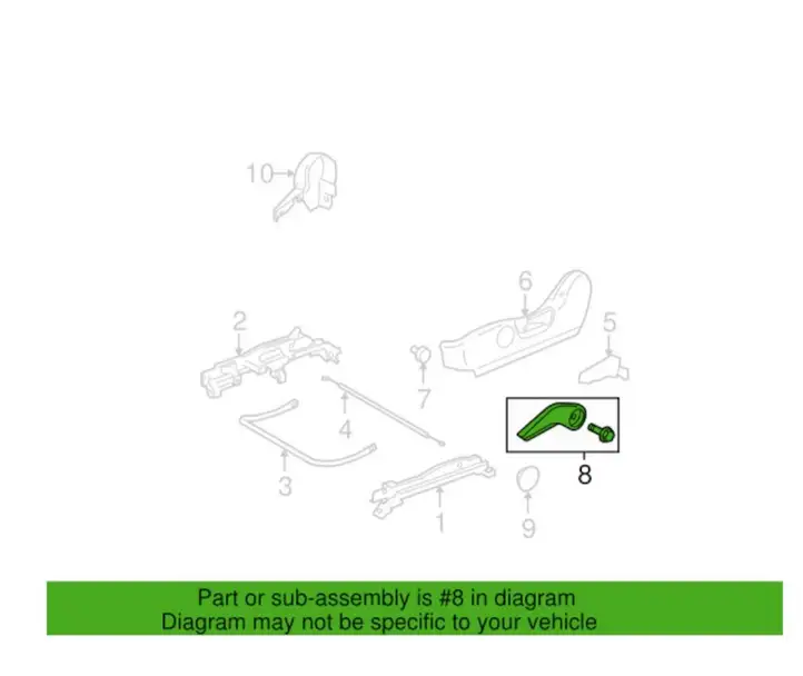 Subaru Outback (2003 - 2007) 64143AG03AJC Ручка регулировки сиденья — фото 3