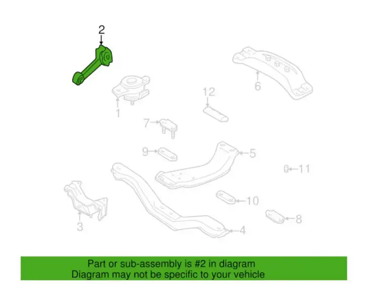 Subaru Outback (2007 - 2009) 41040AE02A9E Опора двигателя — фото 3
