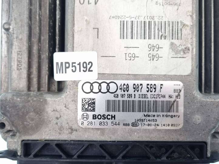 Audi A6 (2011 - 2014)  4G0907589F Блок управления двигателя