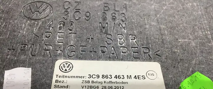 Volkswagen PASSAT B7 (2011 - 2014) 3C9863463M Пол багажника — фото 2