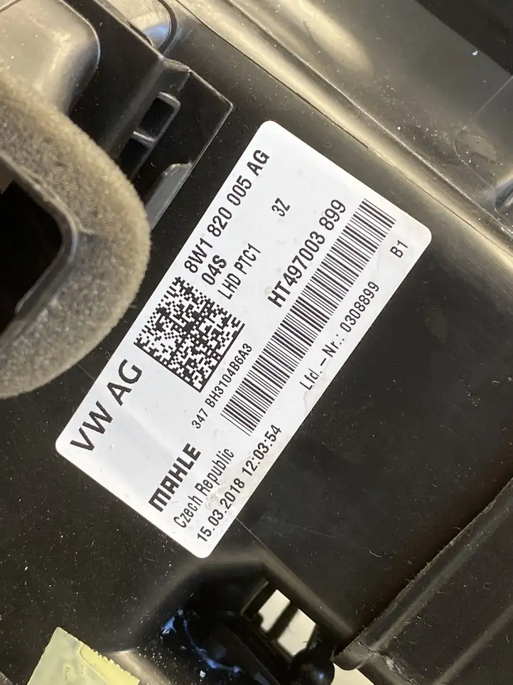 Audi A4 S4 B9 (2015 - 2019) 8W1820005AG Комплект системы вентиляции салона — фото 6