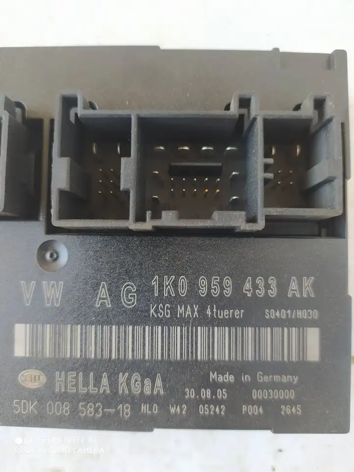 Volkswagen Touran I (2003 - 2010) 1K0959433AK Модуль комфорта — фото 3