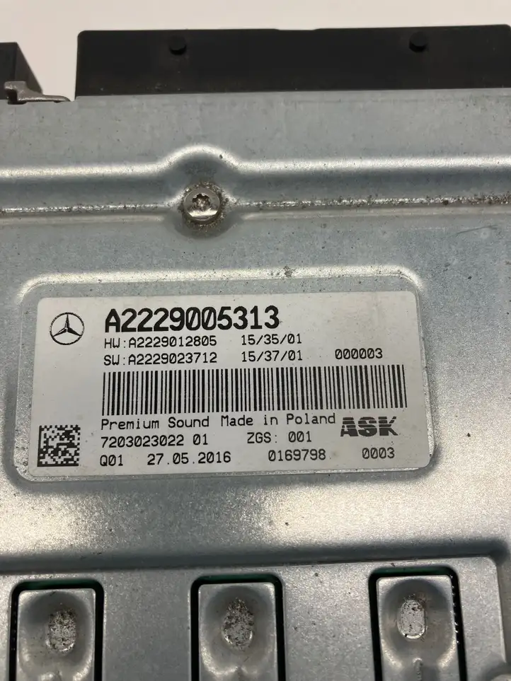 Mercedes-Benz C W205 (2014 - 2021) A2229005313 Усилитель звука — фото 2