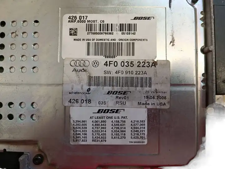 Audi A6 S6 C6 4F (2004 - 2008) 4F0035223A Усилитель звука — фото 2