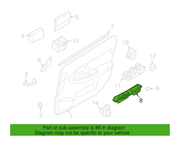Subaru Forester SG (2006 - 2008) 94266SA020 Накладка кнопки стеклоподъемника — фото 5