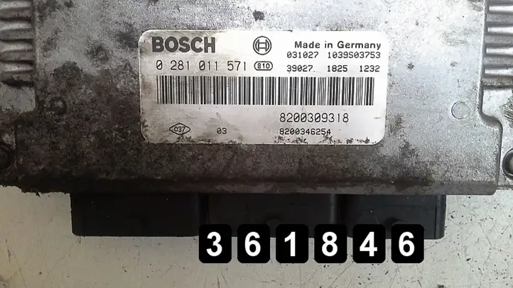 Renault Laguna II (2001 - 2005) 2200dci 0281011571 8200309318 Блок управления двигателем (ЭБУ) — фото 4