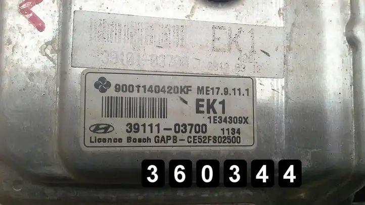 Hyundai i20 (PB PBT) (2008 - 2012) 1200b 3911103700 9001140420kf Блок управления двигателем (ЭБУ) — фото 2