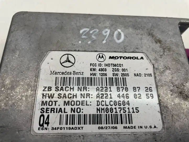 Mercedes-Benz S W221 (2005 - 2013) A2214460259 Блок GSM — фото 3