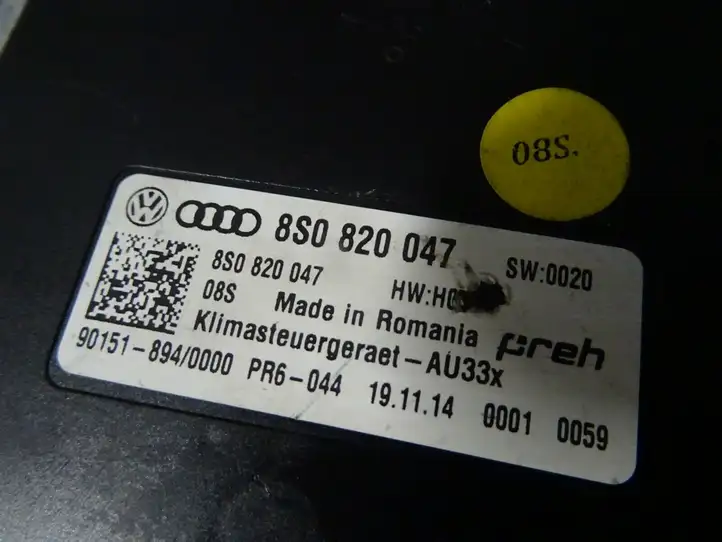 Audi TT TTS RS Mk3 8S (2014 - 2018) 8S0820047 Модуль управления кондиционером — фото 4