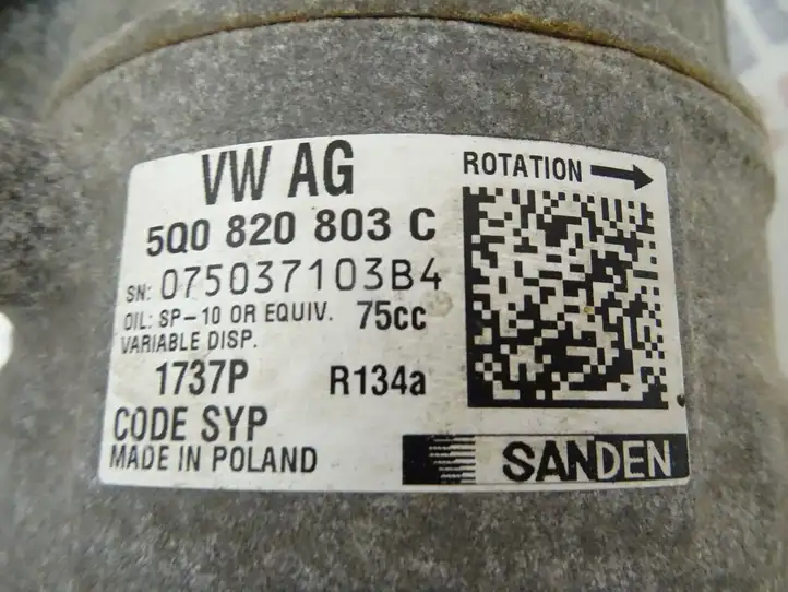 Seat Leon (5F) (2012 - 2019) 5Q0820803C Компрессор (насос) кондиционера воздуха — фото 5