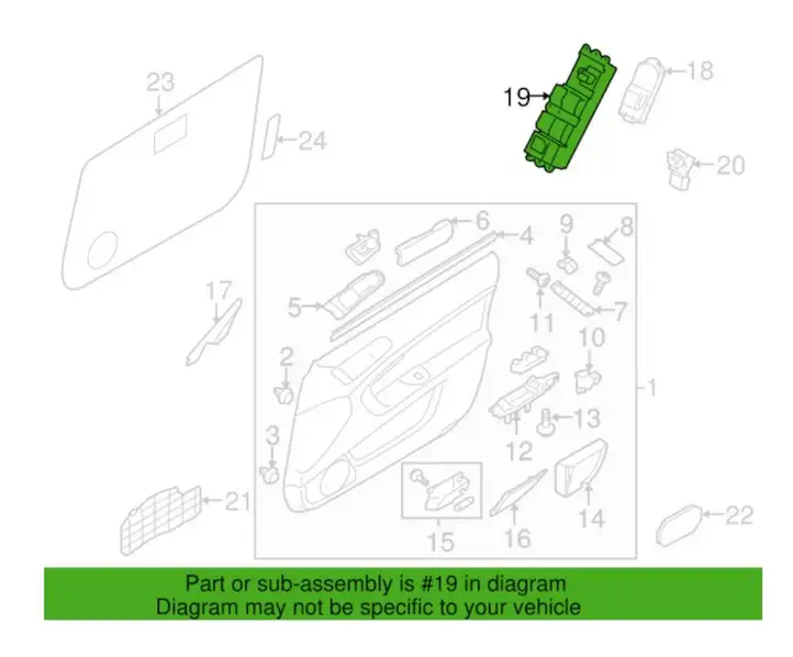 Subaru Outback (2003 - 2007) 83071AG05B Кнопка стеклоподъемников — фото 4