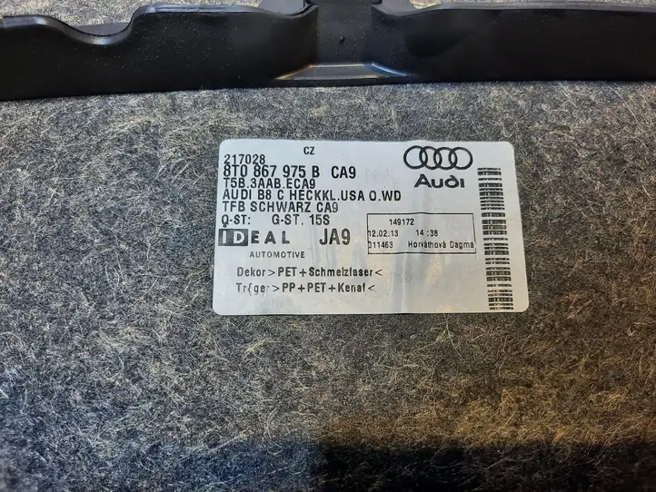 Audi A5 8T 8F (2011 - 2016) 8T0867975B Обшивка багажника — фото 6