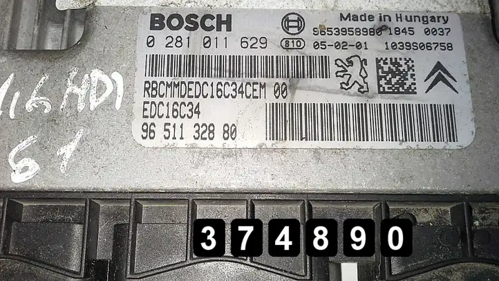 Citroen C4 (2004 - 2008) 1600hdi96511328800281011629 Блок управления двигателем (ЭБУ) — фото 4