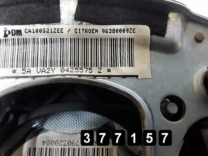 Citroen C3 (2002 - 2009) 96380009ze Подушка безопасности руля — фото 4