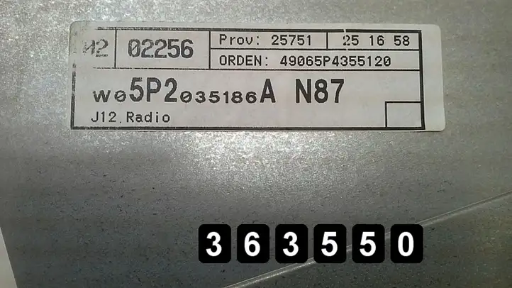 Seat Toledo II (1M) (1998 - 2006) 5p2035186a uk Магнитола / мультимедийная система — фото 4