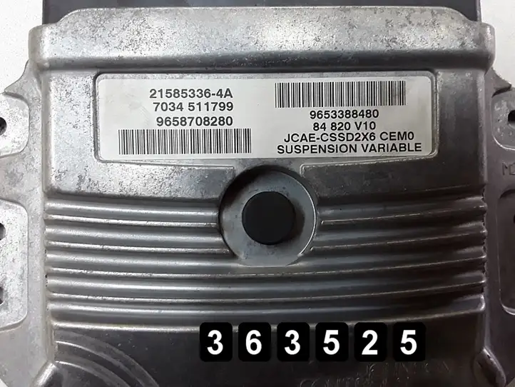 Citroen C6 (2005 - 2012) 2700hdi 215853364a 9658708280 Блок управления двигателем (ЭБУ) — фото 4