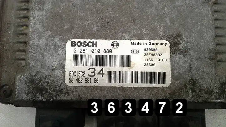 Peugeot 607 (2000 - 2004) 2200hdi 9648268180 0281010880 Блок управления двигателем (ЭБУ) — фото 3