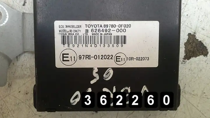 Toyota Corolla Verso AR10 (2004 - 2009) # 897800F020 626492000 Блок управления двигателем (ЭБУ) — фото 5