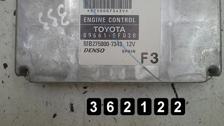 Toyota Corolla Verso AR10 (2004 - 2009) # 1800VVTI 896610F030 MB2750007343 Блок управления двигателем (ЭБУ) — фото 4