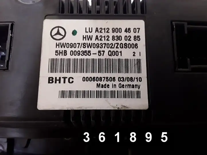 Mercedes-Benz E W212 (2009 - 2016) W212 a2129004607 A2128300285 def Блок управления климат-контролем — фото 4