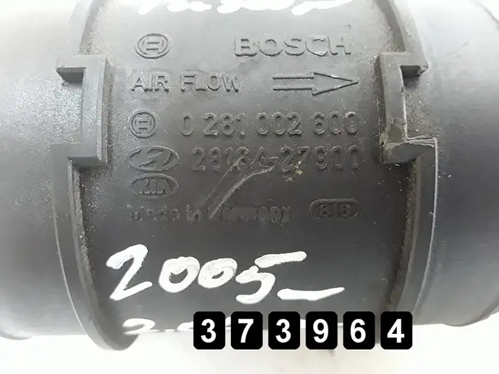 Hyundai Tucson JM (2004 - 2009) 2000diesel02810026002816427900 Датчик массового расхода воздуха — фото 6