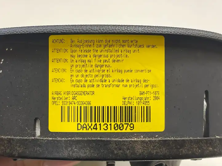 Opel Meriva A (2002 - 2006) 18114955 Подушка безопасности руля — фото 4