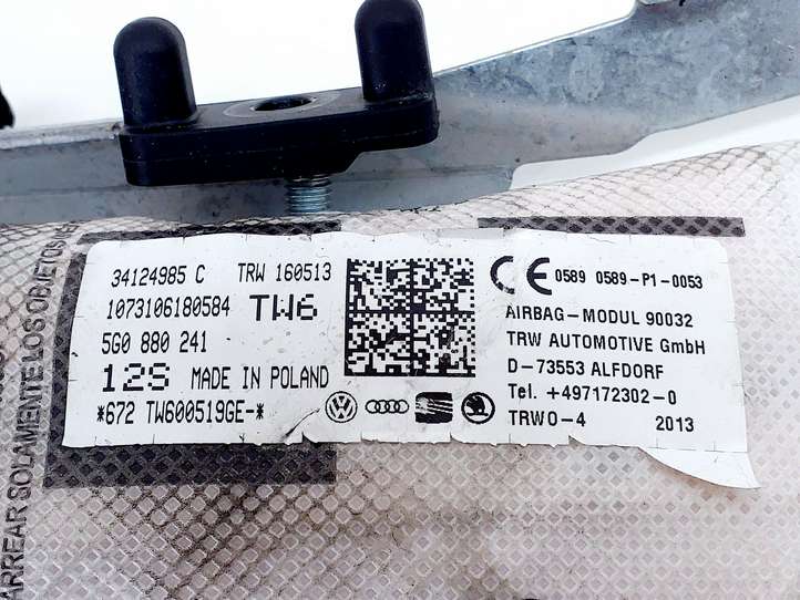 Skoda Octavia Mk3 (5E) (2013 - 2019)  5G0880241 Подушка безопастности сиденья