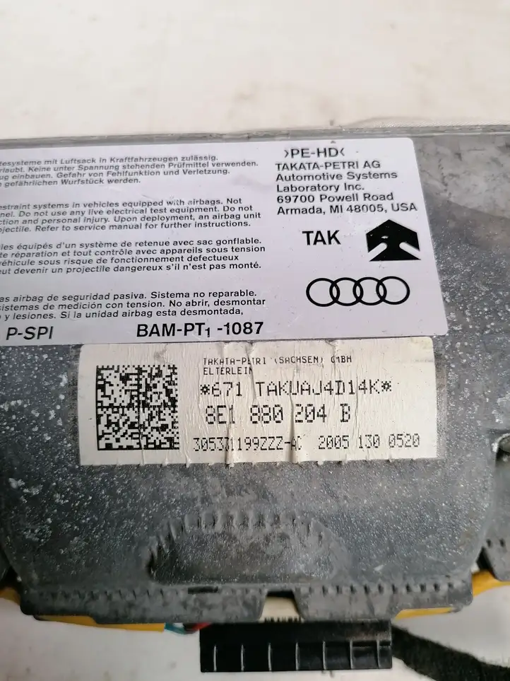 Audi A4 S4 B7 8E 8H (2004 - 2009) 8E1880204B Подушка безопасности пассажира — фото 4