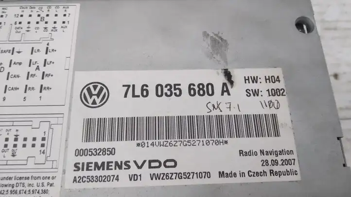 Volkswagen Touareg I (2002 - 2010) 7L6035680A Магнитола / мультимедийная система — фото 2