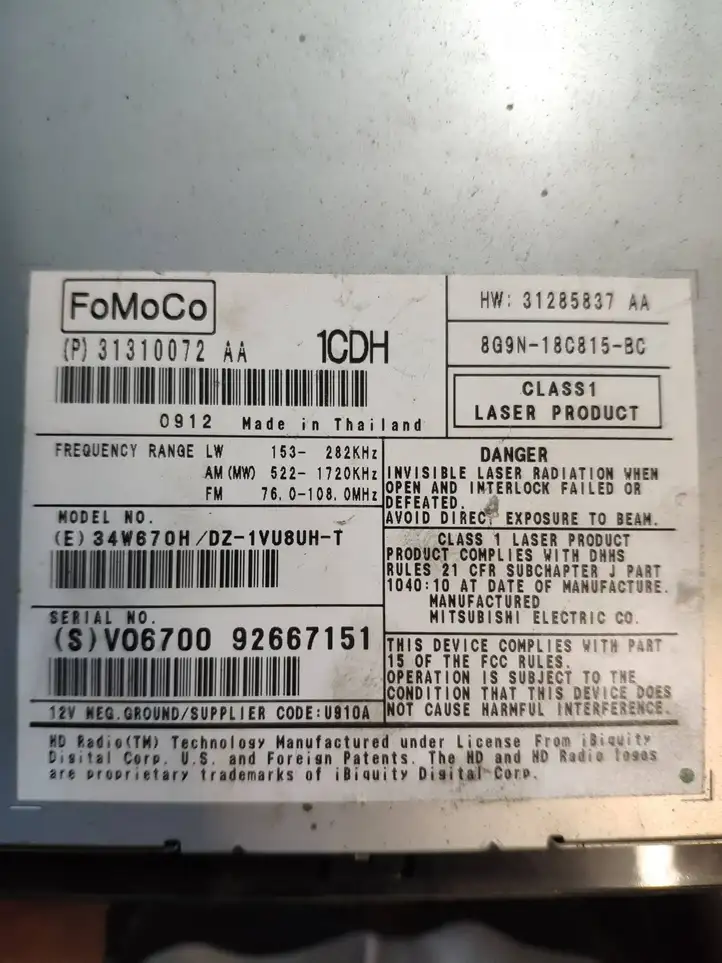 Volvo XC60 (2008 - 2013) 8G9N18C815BC Магнитола / мультимедийная система — фото 3