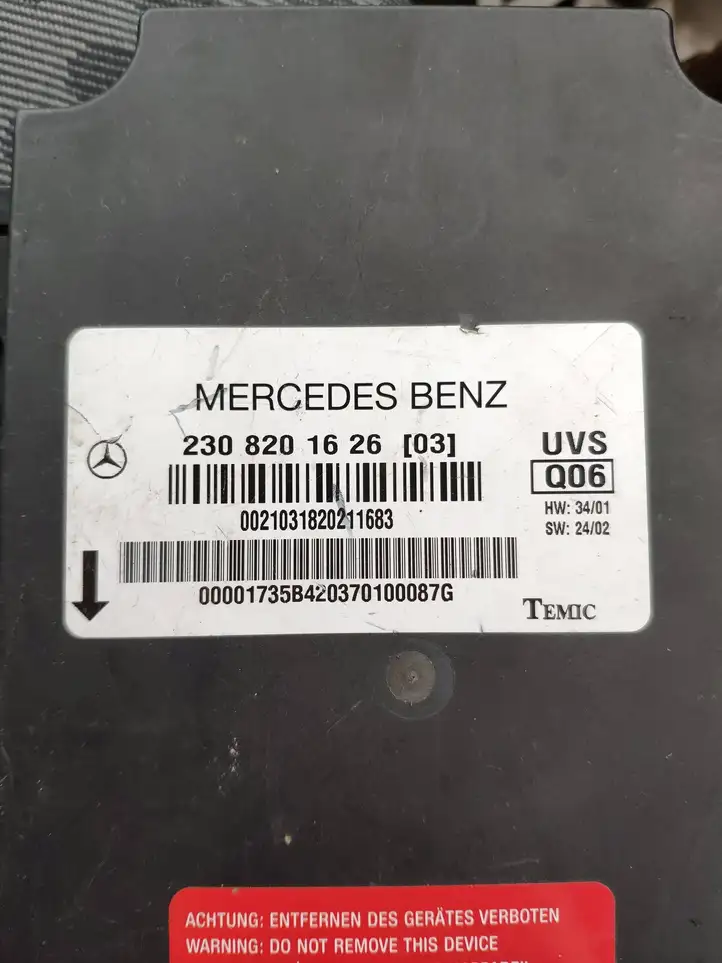 Mercedes-Benz SL R230 (2001 - 2012) 2308201626 Прочие блоки управления — фото 4