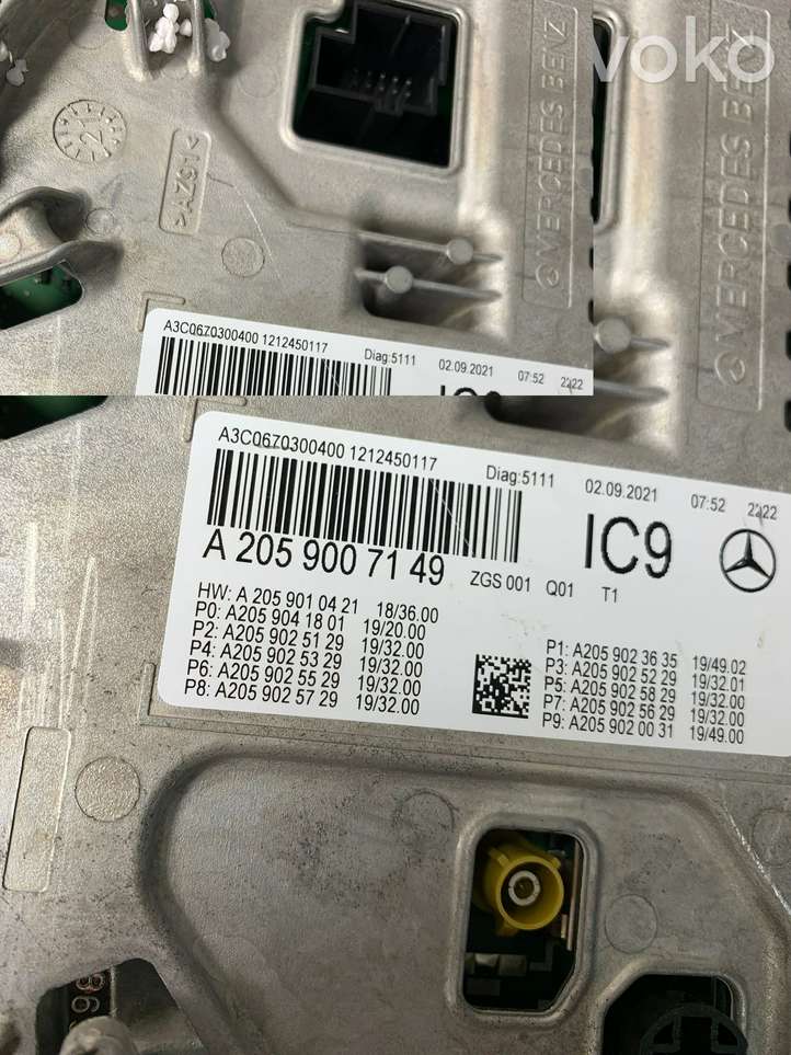 Mercedes-Benz C W205 (2014 - 2021)  A2059007149 Экран/ дисплей / маленький экран