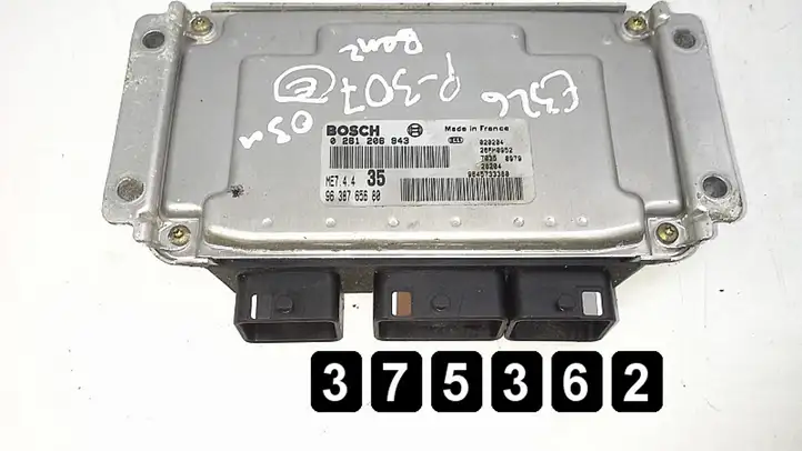 Peugeot 307 CC (2001 - 2005) 1600b 9638765680 0261206943 Блок управления двигателем (ЭБУ) — фото 3