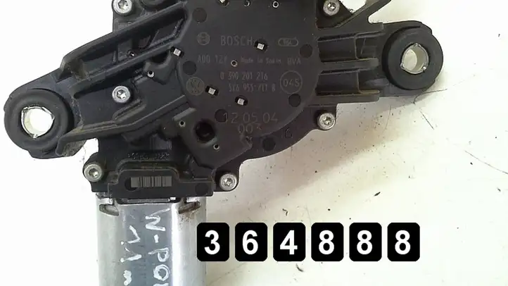 Volkswagen Polo V 6R (2009 - 2015) 5k6955711b 0390201216 Двигатель стеклоочистителя заднего стекла — фото 5