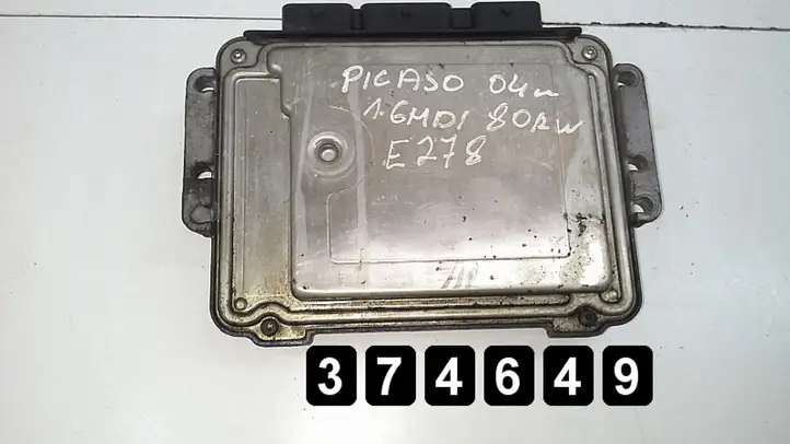 Citroen Xsara Picasso (1999 - 2012) 1600hdi80kw96561617800281011233 Блок управления двигателем (ЭБУ) — фото 3