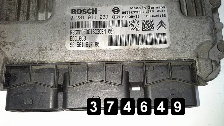 Citroen Xsara Picasso (1999 - 2012) 1600hdi80kw96561617800281011233 Блок управления двигателем (ЭБУ) — фото 4