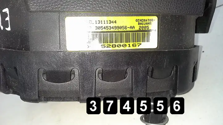 Opel Astra H (2004 - 2009) 13111344305453410ZYES27700824 Подушка безопасности руля — фото 5