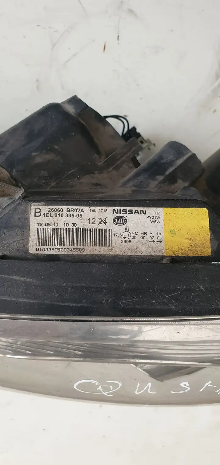 Nissan Qashqai (2006 - 2010) 26060BR62A Передняя фара — фото 2