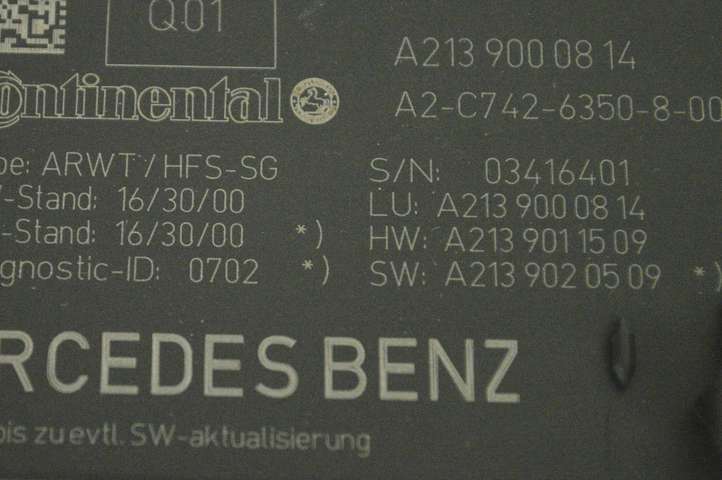 Mercedes-Benz E W213 (2016 - )  A2139000814 Блок управления крышки багажника