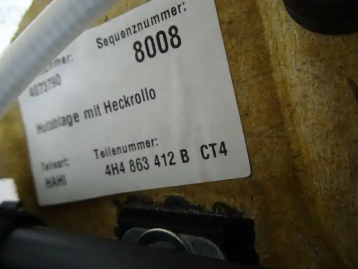 Audi A8 S8 D4 4H (2013 - 2017) 4H4863412B Электрическая шторка заднего стекла — фото 7